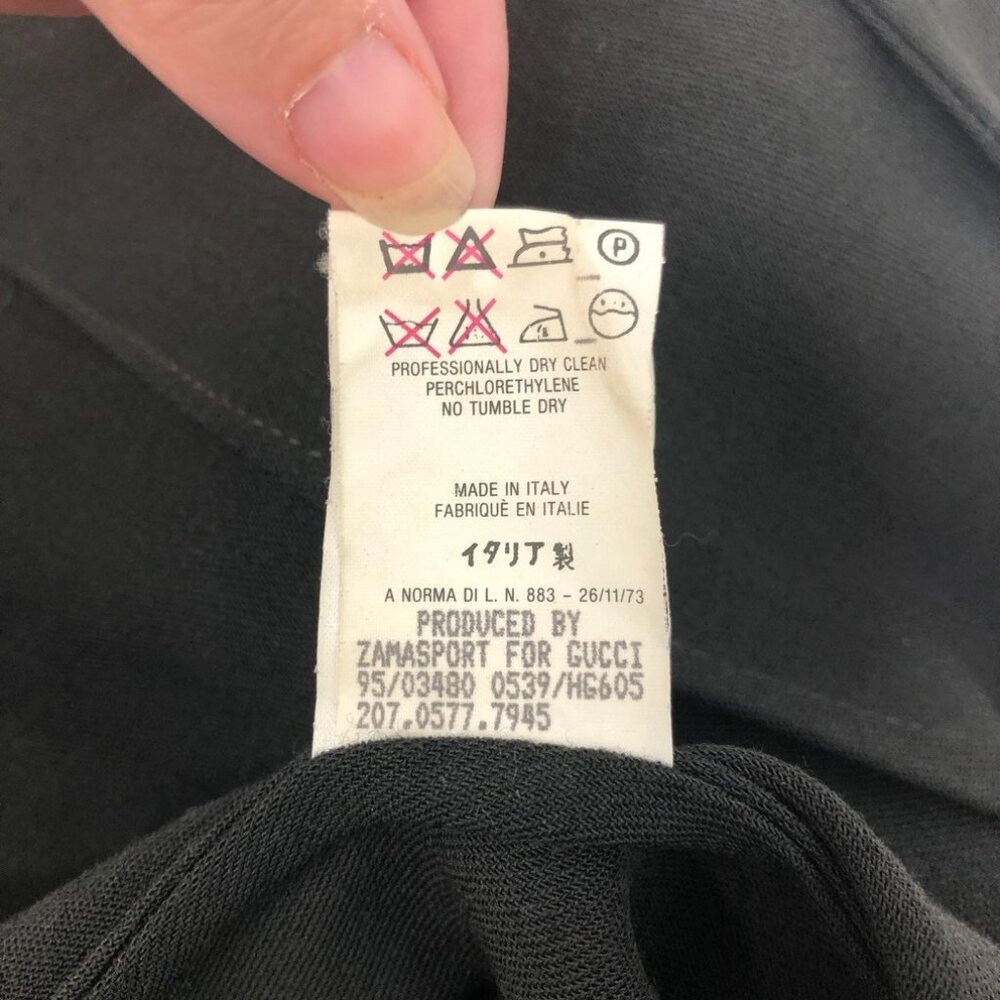 Gucci Vintage Black Jacket Blazer Size 44 Rayon Wool 1990s - Picture 8 of 8